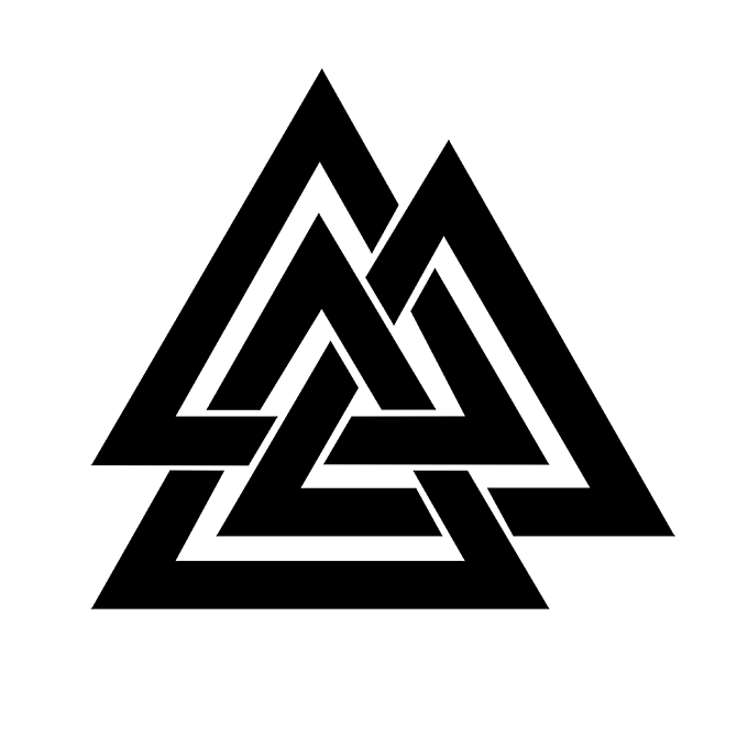 традиционное начертание символа Валькнут